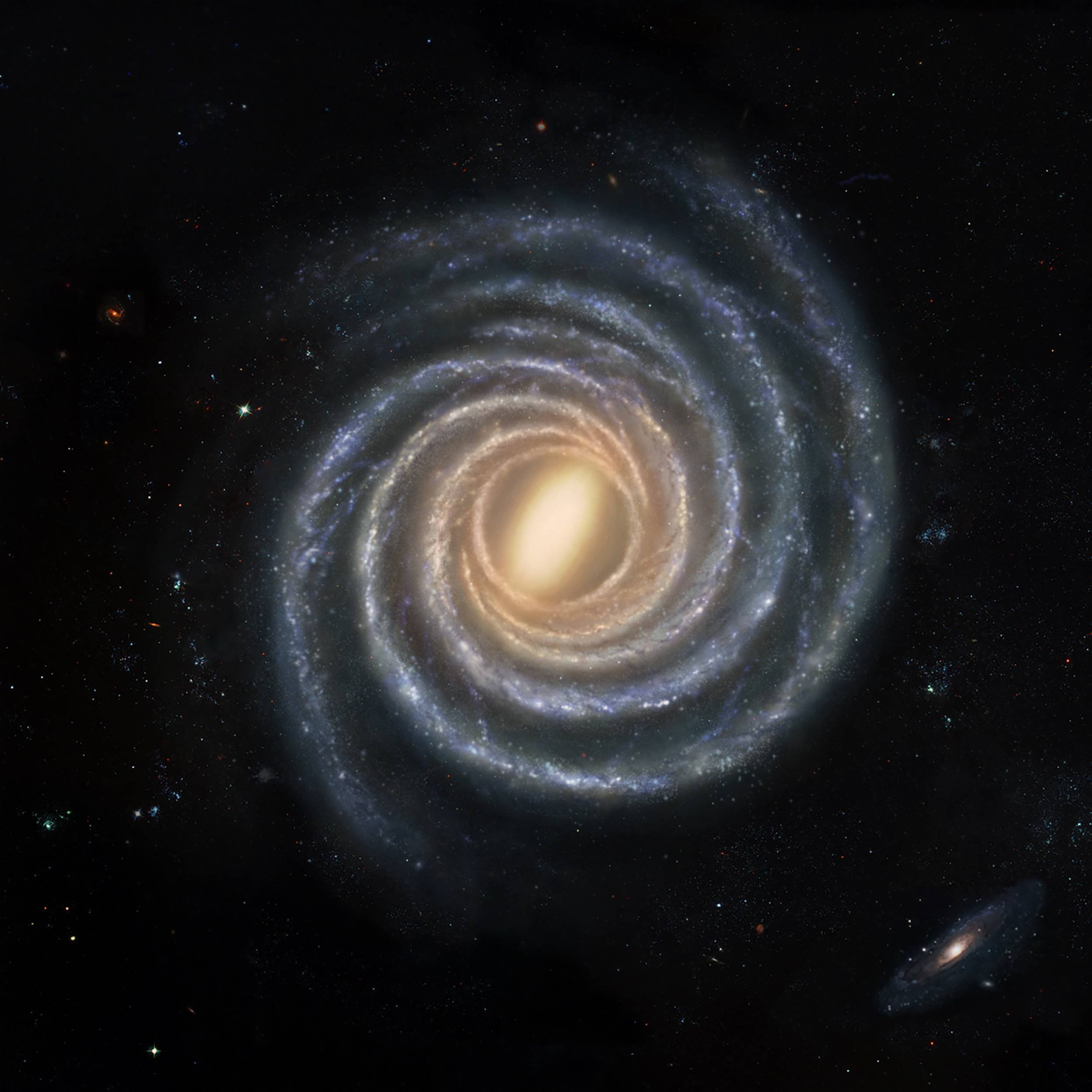 Early 2020 approximate best guess of the overhead view of the Milky Way